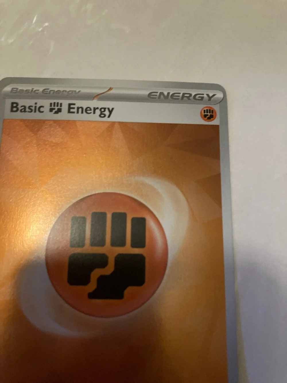 Pokemon Orange Basic Fighting Energy Card